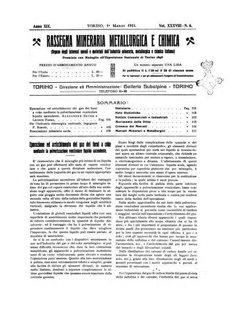 Rassegna mineraria metallurgica e chimica