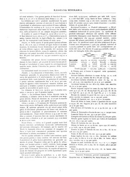 Rassegna mineraria metallurgica e chimica