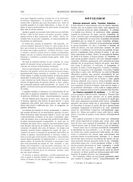 Rassegna mineraria metallurgica e chimica