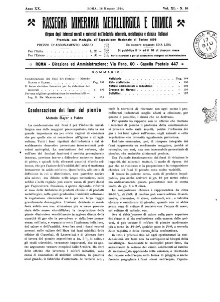 Rassegna mineraria metallurgica e chimica