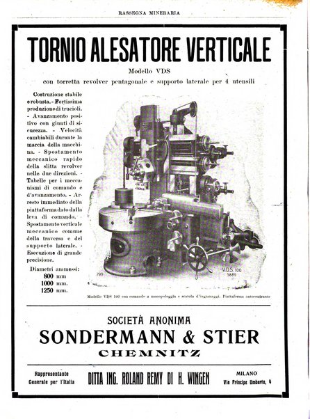 Rassegna mineraria metallurgica e chimica