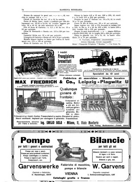 Rassegna mineraria metallurgica e chimica