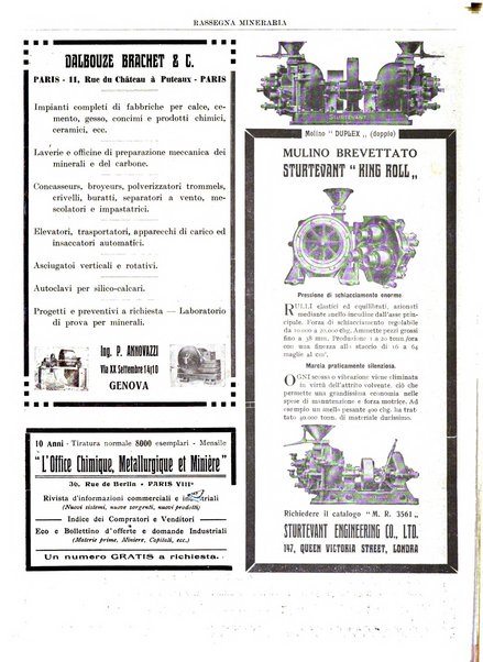 Rassegna mineraria metallurgica e chimica