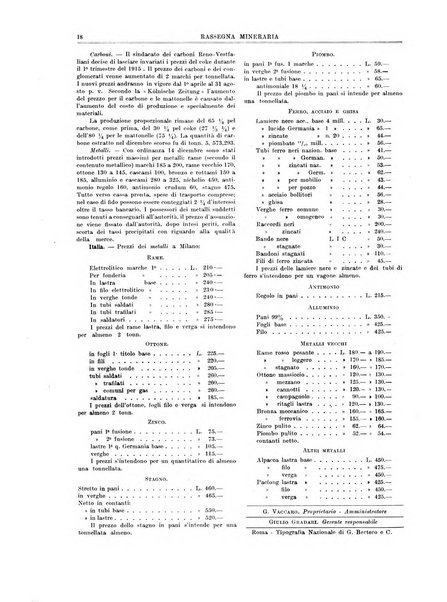 Rassegna mineraria metallurgica e chimica