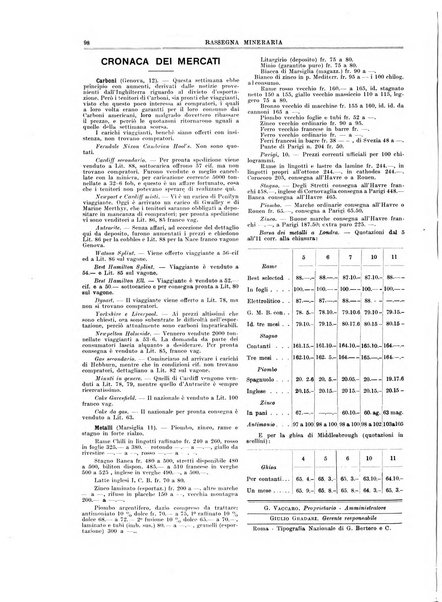 Rassegna mineraria metallurgica e chimica