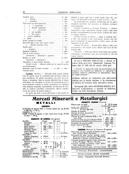 Rassegna mineraria metallurgica e chimica