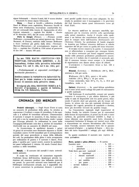 Rassegna mineraria metallurgica e chimica