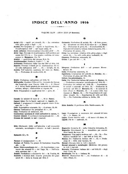 Rassegna mineraria metallurgica e chimica