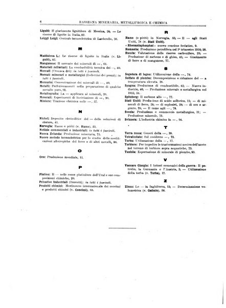 Rassegna mineraria metallurgica e chimica