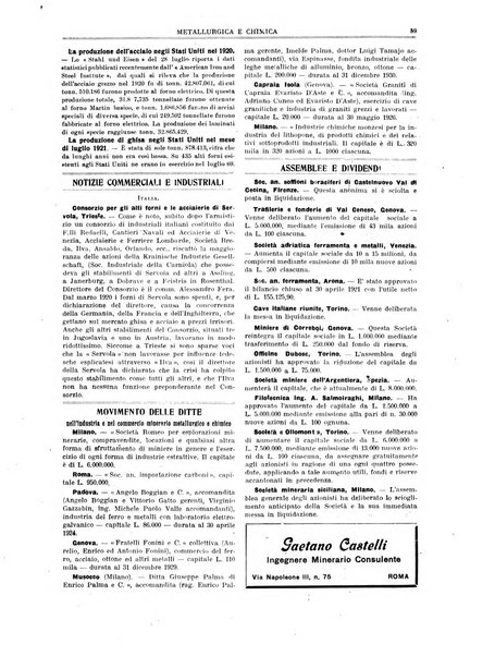 Rassegna mineraria metallurgica e chimica