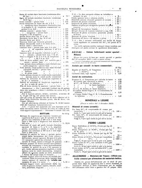 Rassegna mineraria metallurgica e chimica