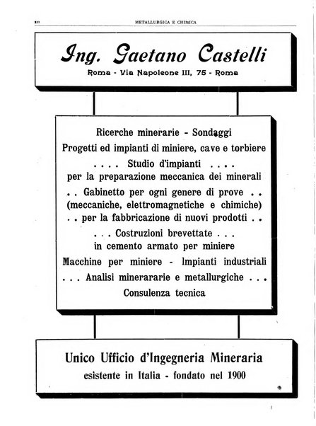 Rassegna mineraria metallurgica e chimica