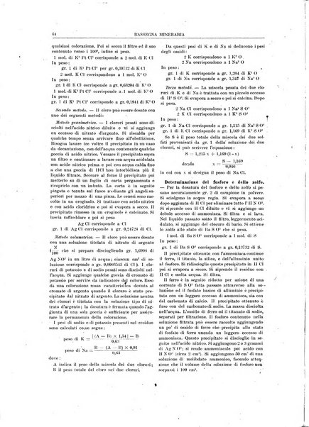 Rassegna mineraria metallurgica e chimica