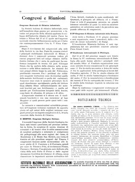 Rassegna mineraria metallurgica e chimica