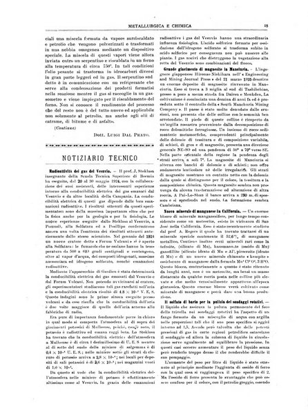 Rassegna mineraria metallurgica e chimica