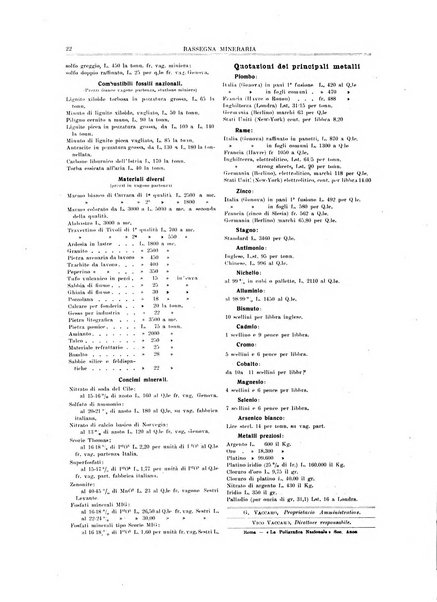 Rassegna mineraria metallurgica e chimica