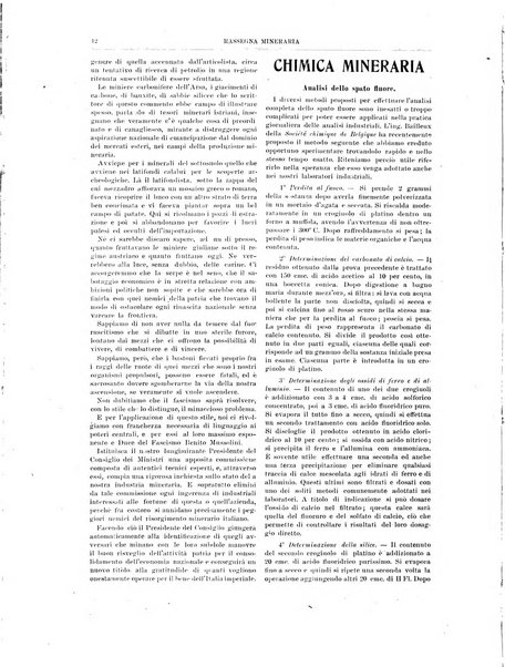 Rassegna mineraria metallurgica e chimica