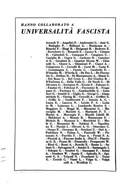 Universalità fascista rassegna mensile dell'espansione rivoluzionaria e della vita universitaria