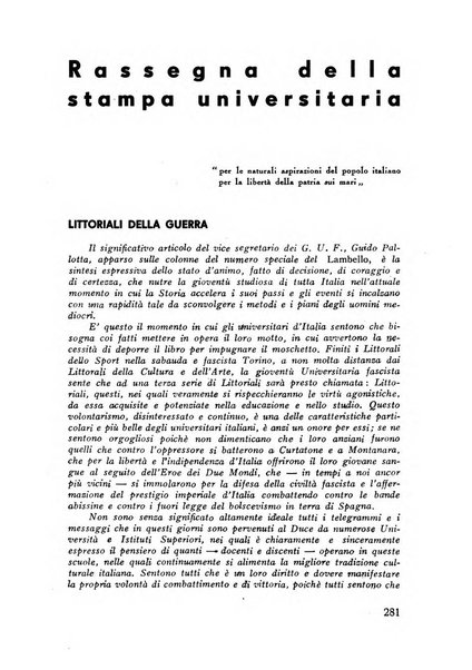 Universalità fascista rassegna mensile dell'espansione rivoluzionaria e della vita universitaria