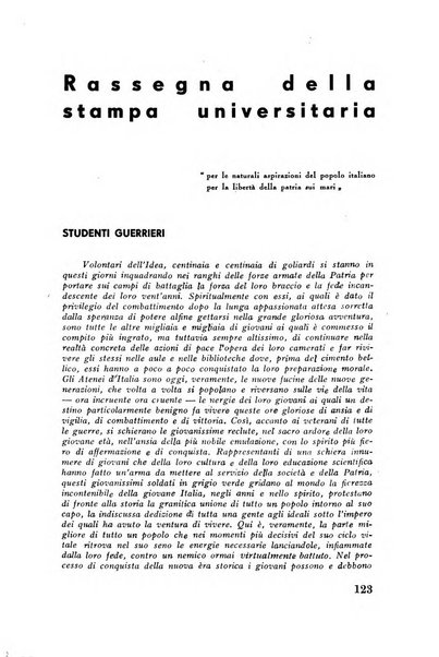 Universalità fascista rassegna mensile dell'espansione rivoluzionaria e della vita universitaria