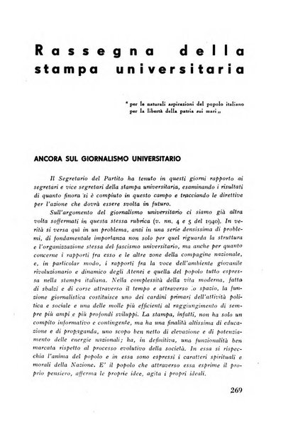 Universalità fascista rassegna mensile dell'espansione rivoluzionaria e della vita universitaria