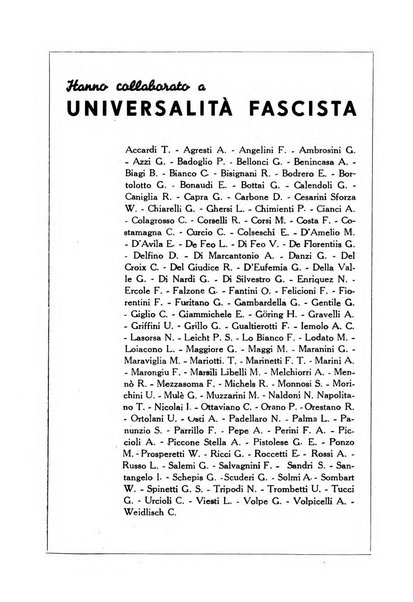 Universalità fascista rassegna mensile dell'espansione rivoluzionaria e della vita universitaria