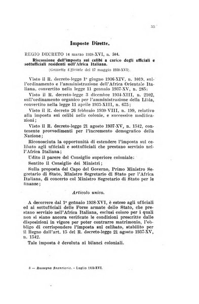 Rassegna di legislazione finanziaria italiana ed estera e notiziario statistico