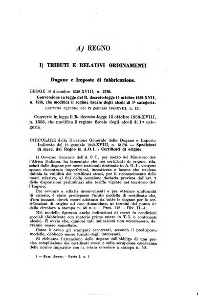 Rassegna di legislazione finanziaria italiana ed estera e notiziario statistico