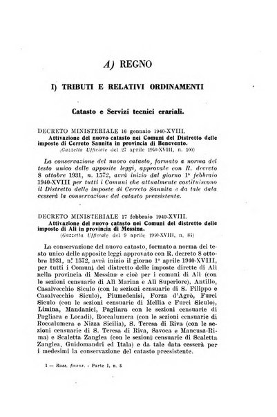 Rassegna di legislazione finanziaria italiana ed estera e notiziario statistico