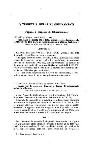 Rassegna di legislazione finanziaria italiana ed estera e notiziario statistico
