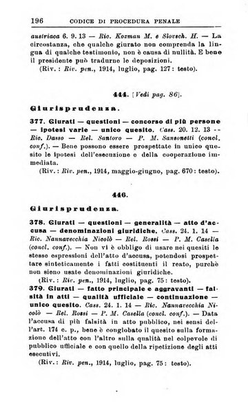 Il dizionario penale rassegna completa di giurisprudenza e dottrina. Parte prima, Codici