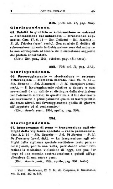 Il dizionario penale rassegna completa di giurisprudenza e dottrina. Parte prima, Codici