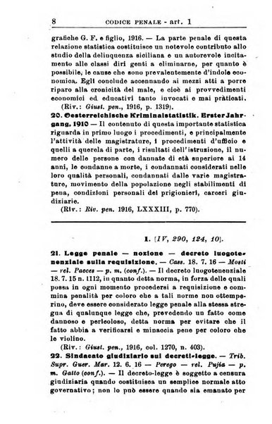 Il dizionario penale rassegna completa di giurisprudenza e dottrina. Parte prima, Codici