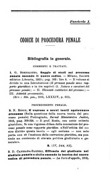 Il dizionario penale rassegna completa di giurisprudenza e dottrina. Parte prima, Codici