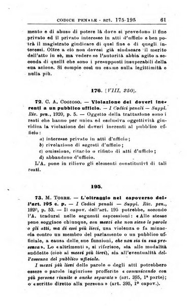 Il dizionario penale rassegna completa di giurisprudenza e dottrina. Parte prima, Codici