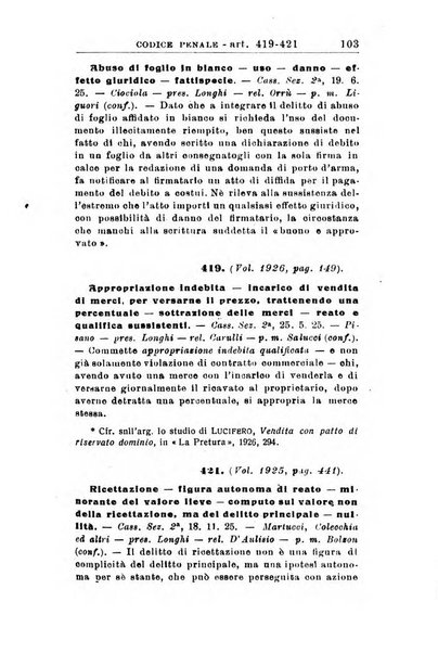 Il dizionario penale rassegna completa di giurisprudenza e dottrina. Parte prima, Codici