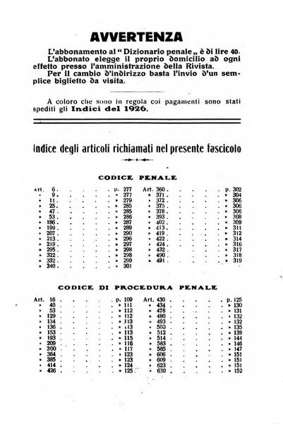 Il dizionario penale rassegna completa di giurisprudenza e dottrina. Parte prima, Codici