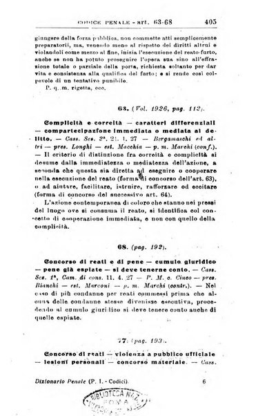 Il dizionario penale rassegna completa di giurisprudenza e dottrina. Parte prima, Codici