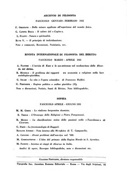 Archivio di storia della filosofia italiana organo della Società filosofica italiana