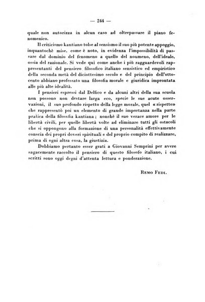 Archivio di storia della filosofia italiana organo della Società filosofica italiana