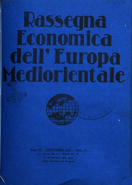 Rassegna economica dell'Europa mediorientale organo ufficiale dell'Istituto nazionale per l'espansione economica italiana all'estero