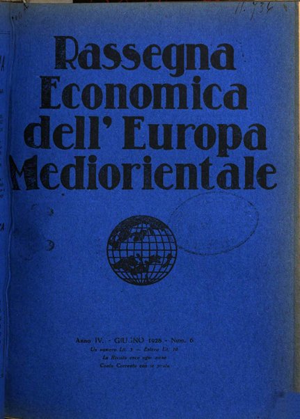 Rassegna economica dell'Europa mediorientale organo ufficiale dell'Istituto nazionale per l'espansione economica italiana all'estero