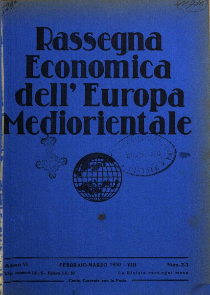 Rassegna economica dell'Europa mediorientale organo ufficiale dell'Istituto nazionale per l'espansione economica italiana all'estero