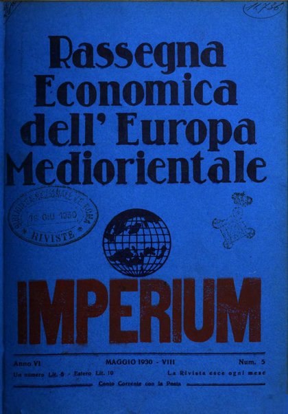 Rassegna economica dell'Europa mediorientale organo ufficiale dell'Istituto nazionale per l'espansione economica italiana all'estero