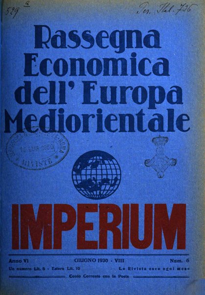 Rassegna economica dell'Europa mediorientale organo ufficiale dell'Istituto nazionale per l'espansione economica italiana all'estero