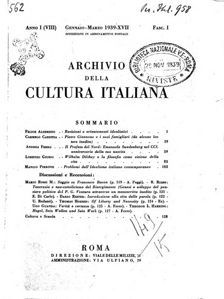 Archivio della cultura italiana