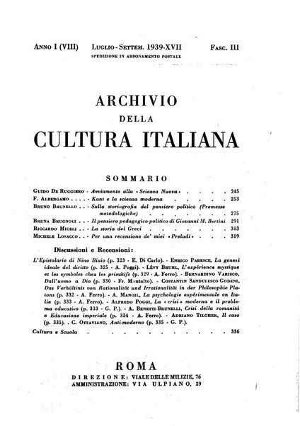 Archivio della cultura italiana