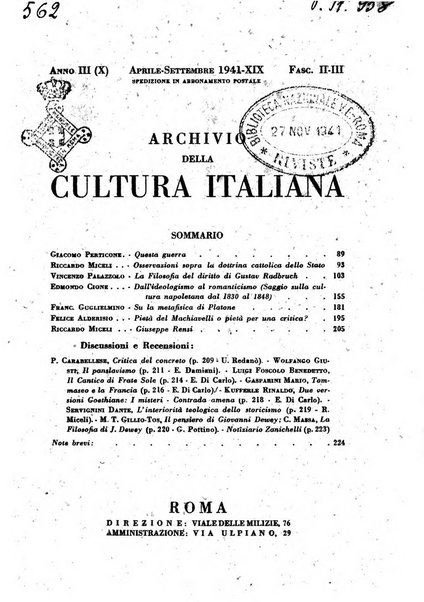 Archivio della cultura italiana