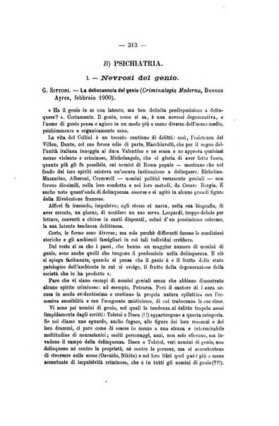 Archivio di psichiatria, scienze penali ed antropologia criminale