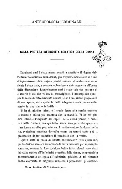 Archivio di psichiatria, scienze penali ed antropologia criminale